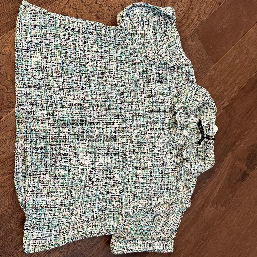 NWT ZARA TWEED ZARA TOP